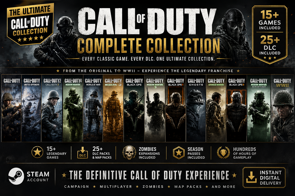 Call of Duty Complete Collection PC Steam Account | Complete Franchise + DLC | Instant Digital Download